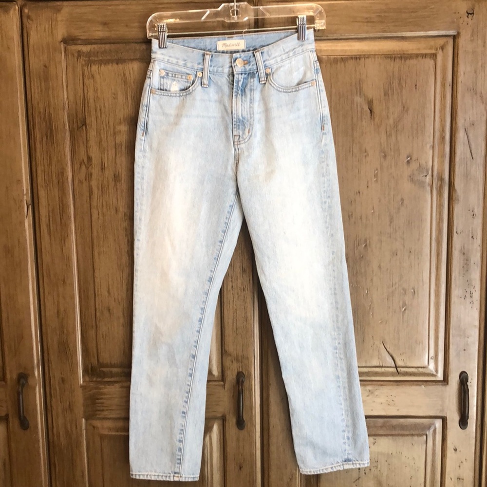 Madewell light wash high waisted jeans